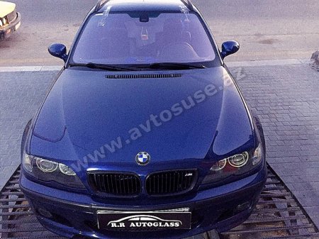 BMW E46 rəngli şüşə